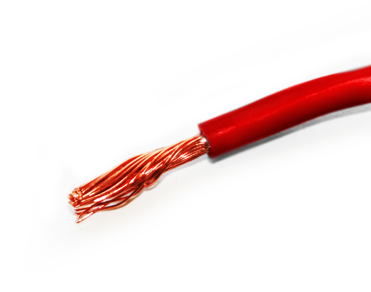 Провод установ. повышен. гибкости ПуГВ(ПВ3) 10 мм кв. красный "РЭК- PRYSMIAN"