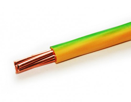 Провод установочный ПуВ(ПВ1) РЭК-PRYSMIAN 16 мм. кв. (мн) желто-зеленый