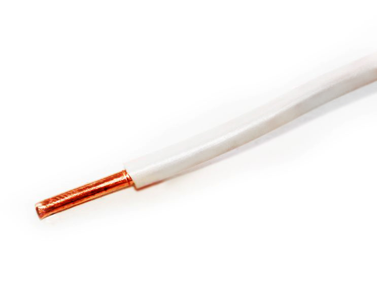 Провод установочный ПуВ(ПВ1) 2,5 мм кв. белый "РЭК- PRYSMIAN"