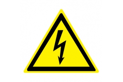W08 Опасность поражения электрическим током (Пластик 100 х 100)